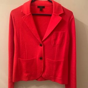 J Crew Sweater Blazer in Red, size S